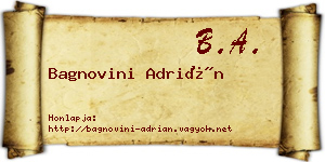 Bagnovini Adrián névjegykártya